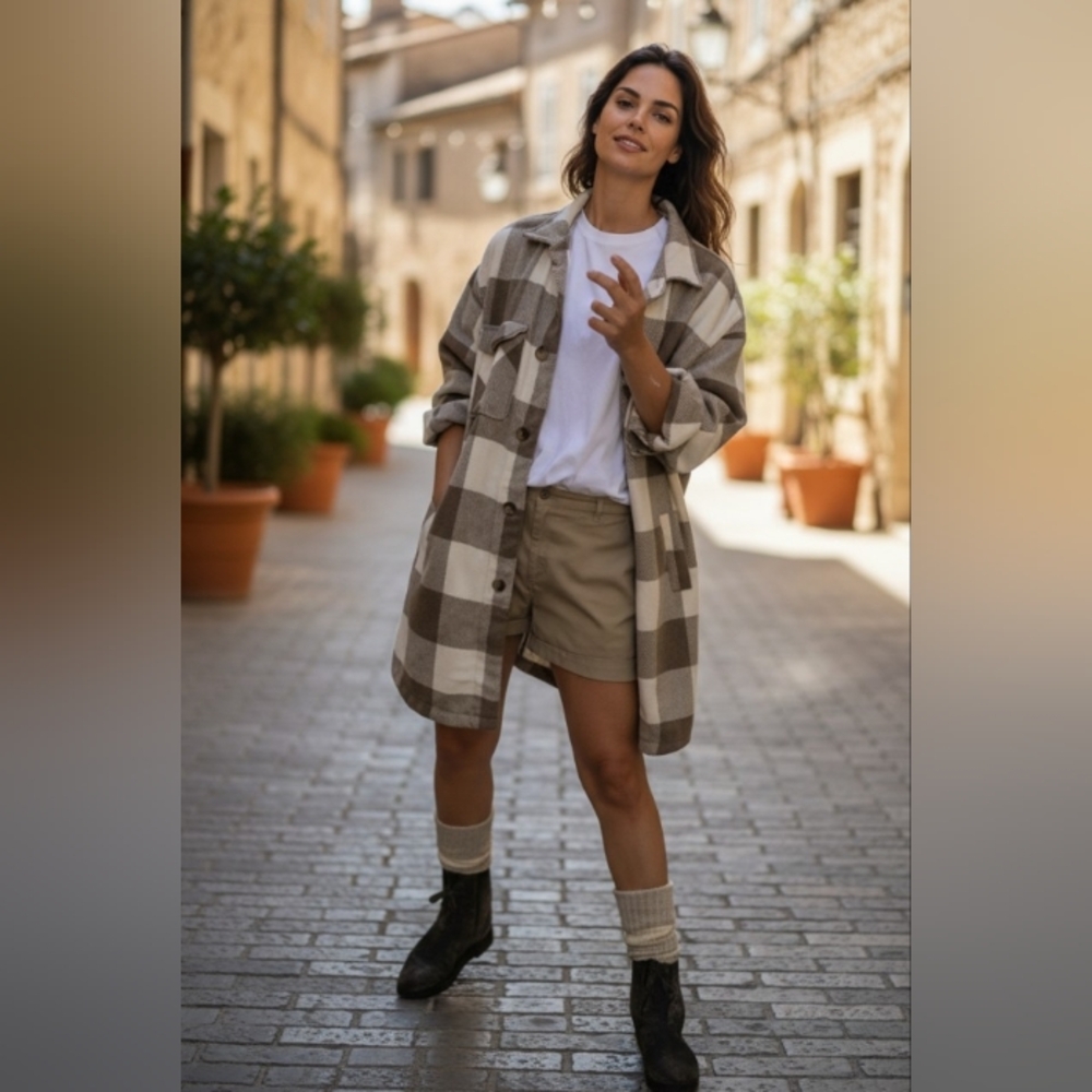 Plaid Oversized Shirt / Jacket